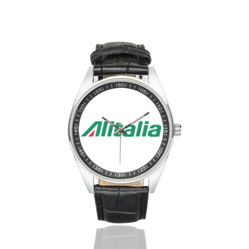 Alternative view of alitalia Men's Casual Leather Strap Watch.