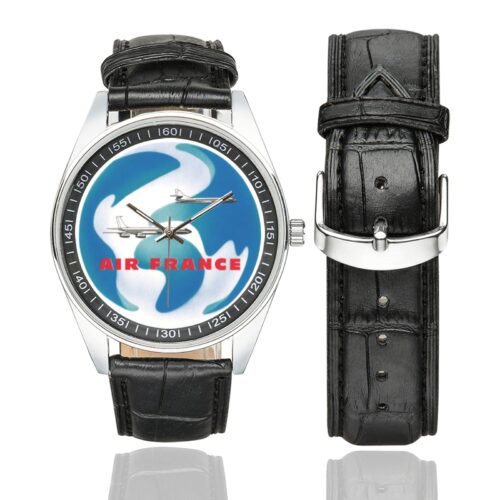 AF 01 Men's Casual Leather Strap Watch.