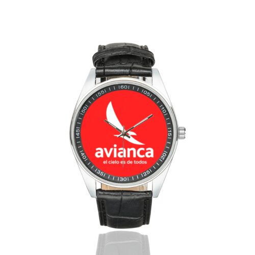 Alternative view of avianca Men's Casual Leather Strap Watch.