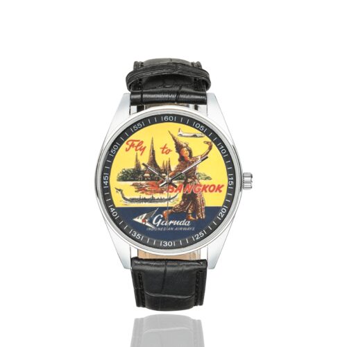 Alternative view of garuda bangkok Men's Casual Leather Strap Watch(Model 211)