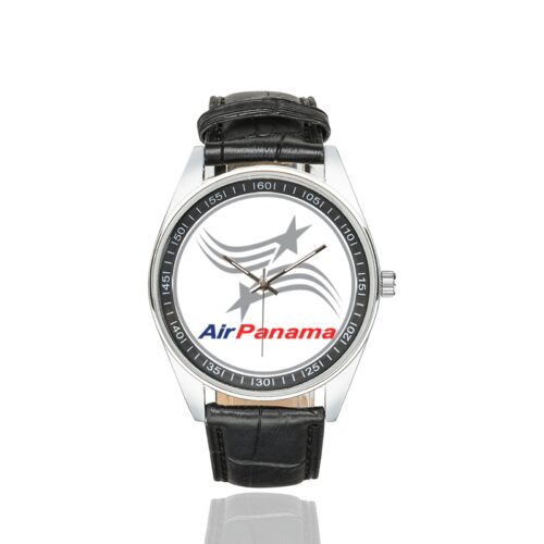 Alternative view of Air Panama 01 Men's Casual Leather Strap Watch.