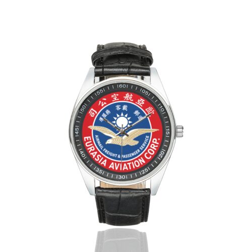 Alternative view of Eurasia Aviation Men's Casual Leather Strap Watch.