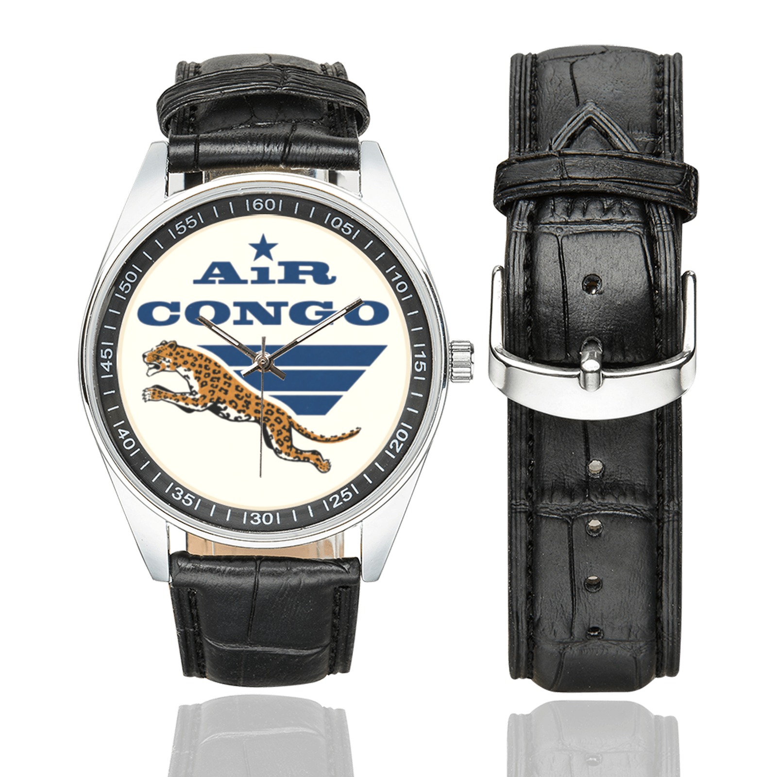 vintage air congo Men's Casual Leather Strap Watch. vintage air congo Men's Casual Leather Strap Watch.