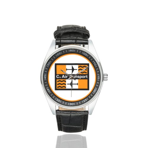 Alternative view of companie air transport Men's Casual Leather Strap Watch.