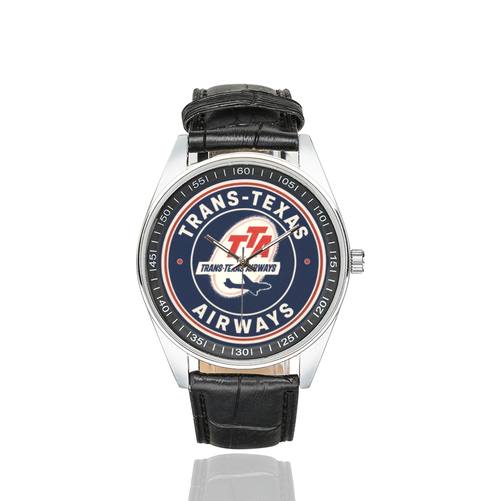 Trans texas Men's Casual Leather Strap Watch. Trans texas Men's Casual Leather Strap Watch. - Image 2