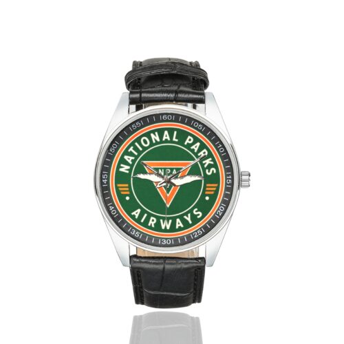 Alternative view of National parks airways Men's Casual Leather Strap Watch.
