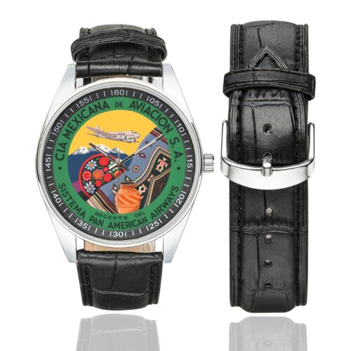Mexicana x PAA Men's Casual Leather Strap Watch.