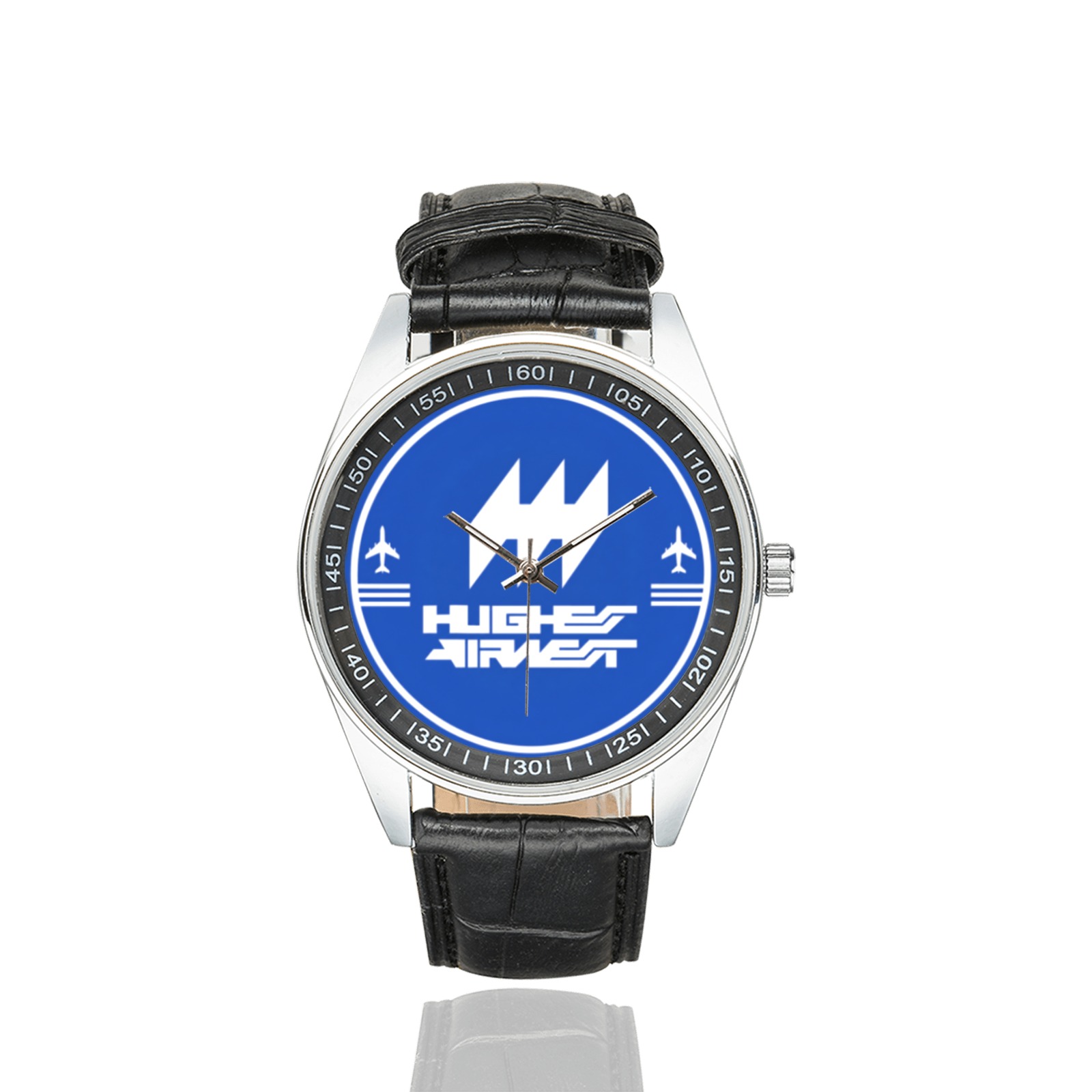 Hughes Airwest Men's Casual Leather Strap Watch. Hughes Airwest Men's Casual Leather Strap Watch. - Image 2