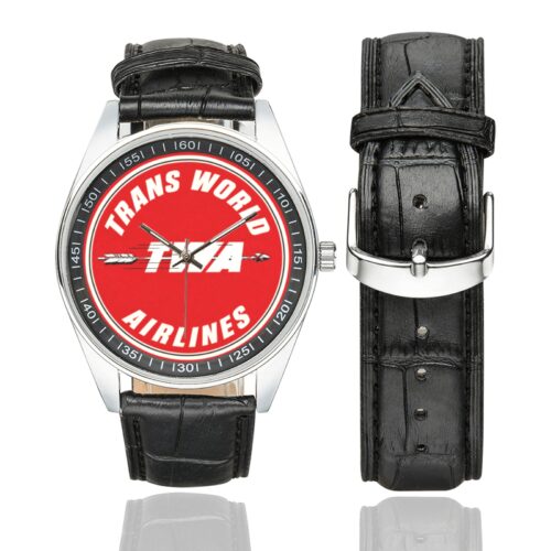 TWA 02 Men's Casual Leather Strap Watch.