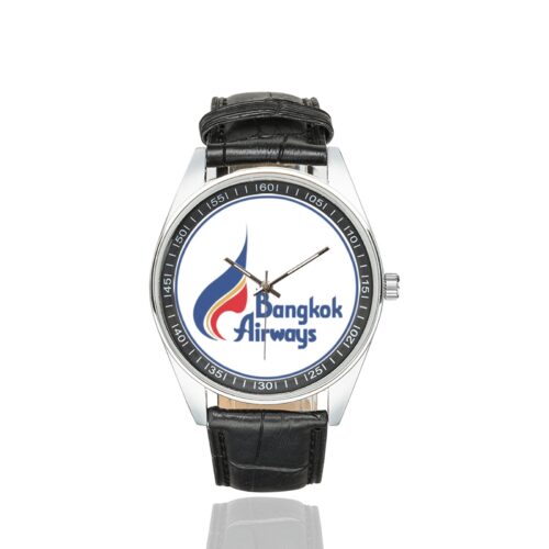 Alternative view of bangkok airways 01 Men's Casual Leather Strap Watch.