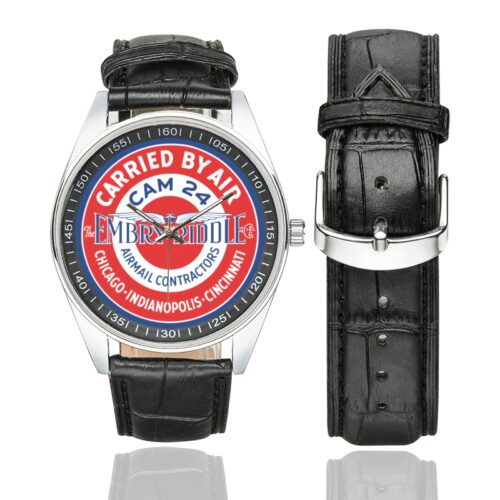 Embry Riddle Company 02 Men's Casual Leather Strap Watch(Model 211) Embry Riddle Company 02 Men's Casual Leather Strap Watch(Model 211)