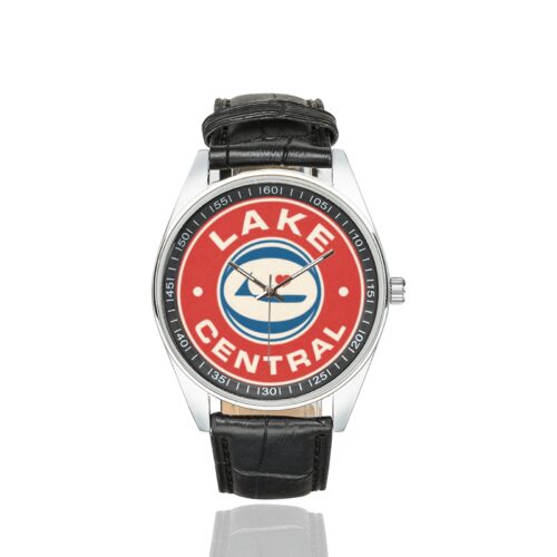 Alternative view of Lake central Men's Casual Leather Strap Watch.