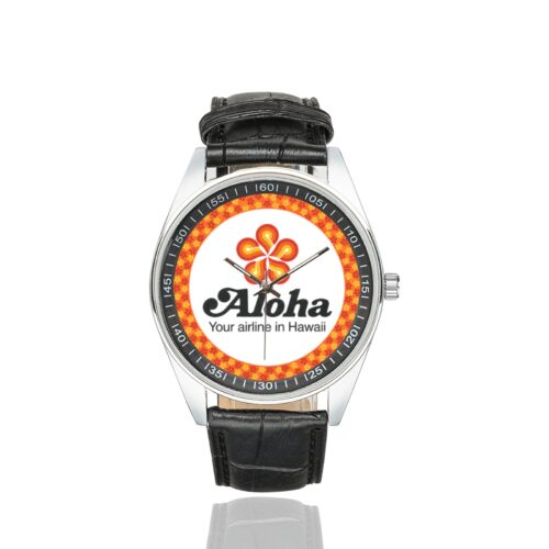 Alternative view of aloha 79-89 -2 Men's Casual Leather Strap Watch.