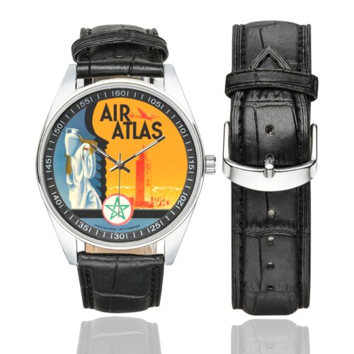 Air atlas Men's Casual Leather Strap Watch.