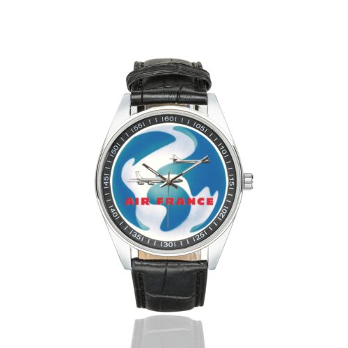 Alternative view of AF 01 Men's Casual Leather Strap Watch.