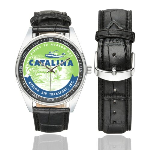 catalina 2 Men's Casual Leather Strap Watch.