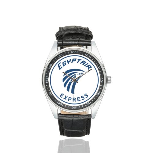 Alternative view of egypt air express Men's Casual Leather Strap Watch.