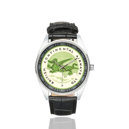 Alternative view of british continental airways Men's Casual Leather Strap Watch(Model 211)