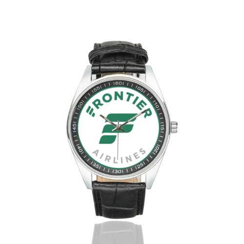 Alternative view of frontier airlines Men's Casual Leather Strap Watch.