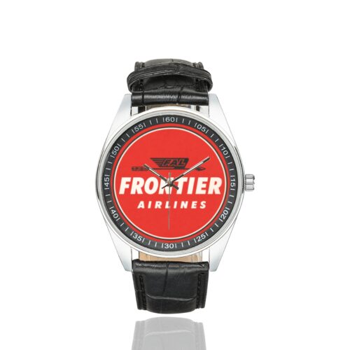 Alternative view of frontier airlines vintage Men's Casual Leather Strap Watch(Model 211)