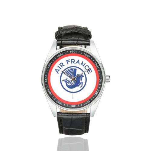 Alternative view of af 7 Men's Casual Leather Strap Watch.