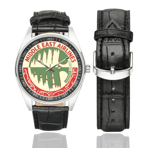 MEA vintage 2 Men's Casual Leather Strap Watch.