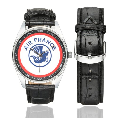 af 7 Men's Casual Leather Strap Watch.