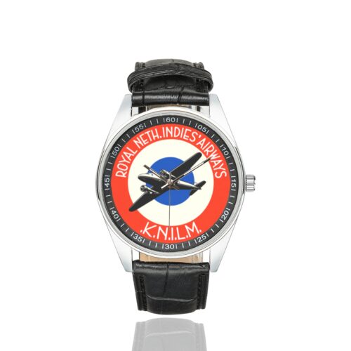Alternative view of KNILM Men's Casual Leather Strap Watch.