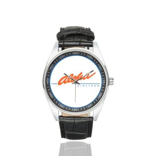 Alternative view of aloha 90-08 Men's Casual Leather Strap Watch.