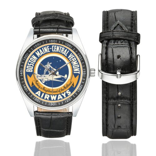 Boston maine central vermont vintage Men's Casual Leather Strap Watch(Model 211) Boston maine central vermont vintage Men's Casual Leather Strap Watch(Model 211)