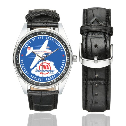 TWA vintage 01 Men's Casual Leather Strap Watch.