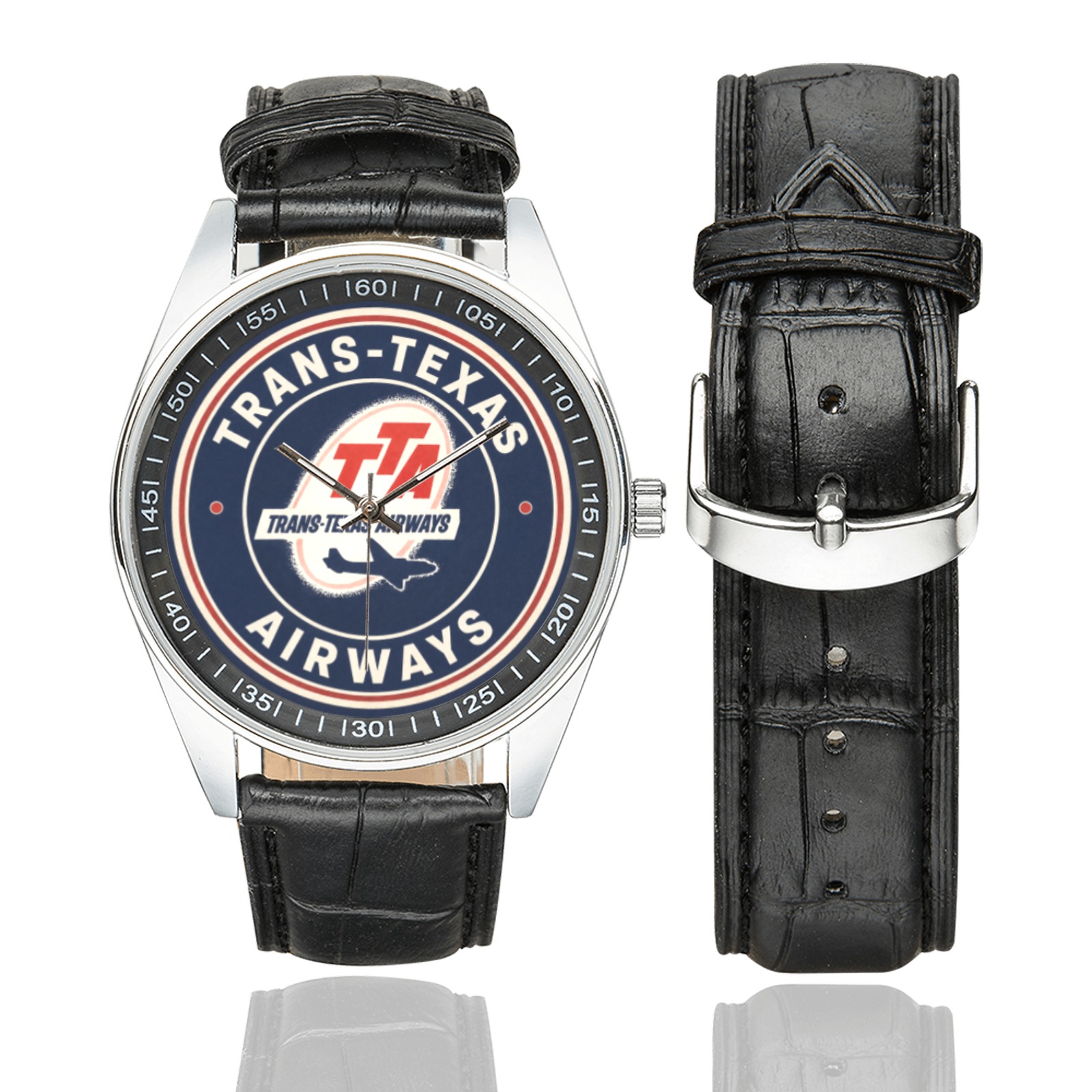Trans texas Men's Casual Leather Strap Watch. Trans texas Men's Casual Leather Strap Watch.