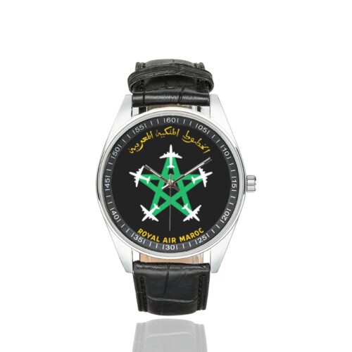 Alternative view of Royal Air Maroc 03 Men's Casual Leather Strap Watch.