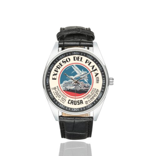 Alternative view of Expresso del plata Men's Casual Leather Strap Watch(Model 211)