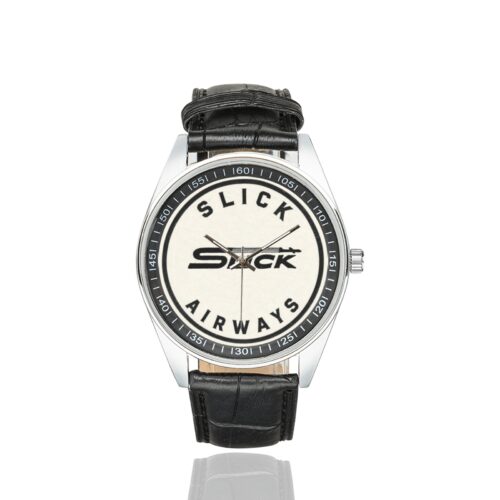 Alternative view of slick airways Men's Casual Leather Strap Watch.