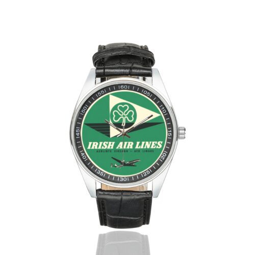 Alternative view of Irish Ai rlines Men's Casual Leather Strap Watch.