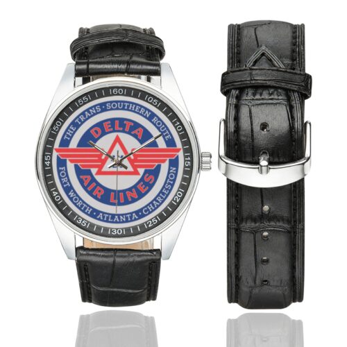 delta vintage 04 Men's Casual Leather Strap Watch(Model 211)