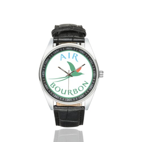 Alternative view of Air Bourbon Men's Casual Leather Strap Watch.