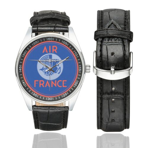 air france 541564 Men's Casual Leather Strap Watch(Model 211)