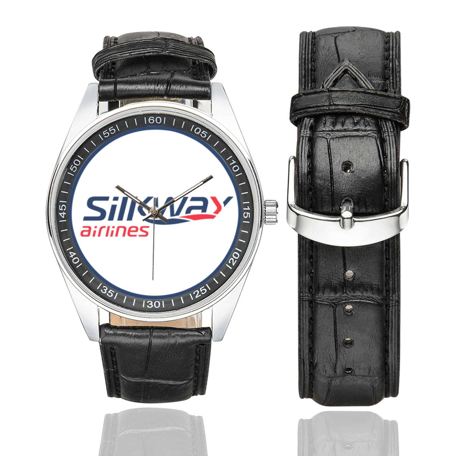 SILKWAY airlines 03 Men's Casual Leather Strap Watch.