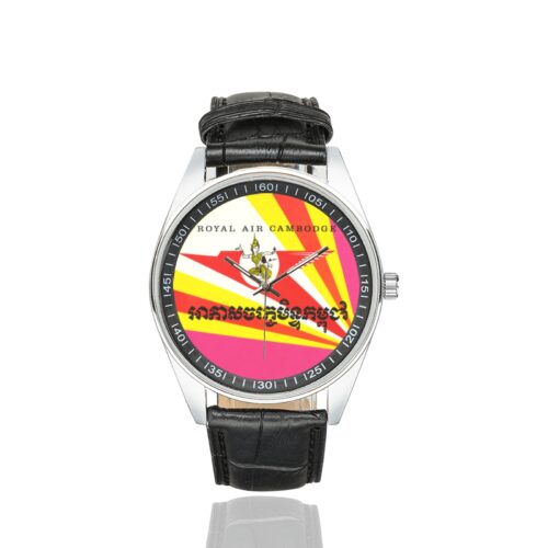 Alternative view of Royal air cambodge Men's Casual Leather Strap Watch.