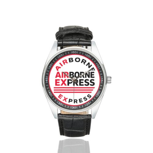 Alternative view of Airborne express 02 Men's Casual Leather Strap Watch.