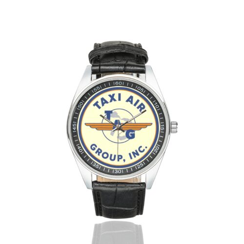 Alternative view of Taxi air group Men's Casual Leather Strap Watch.
