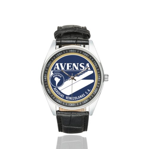 Alternative view of Avensa vintage Men's Casual Leather Strap Watch(Model 211)