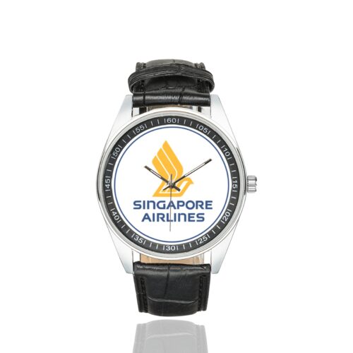 Alternative view of Singapore Airlines Men's Casual Leather Strap Watch.