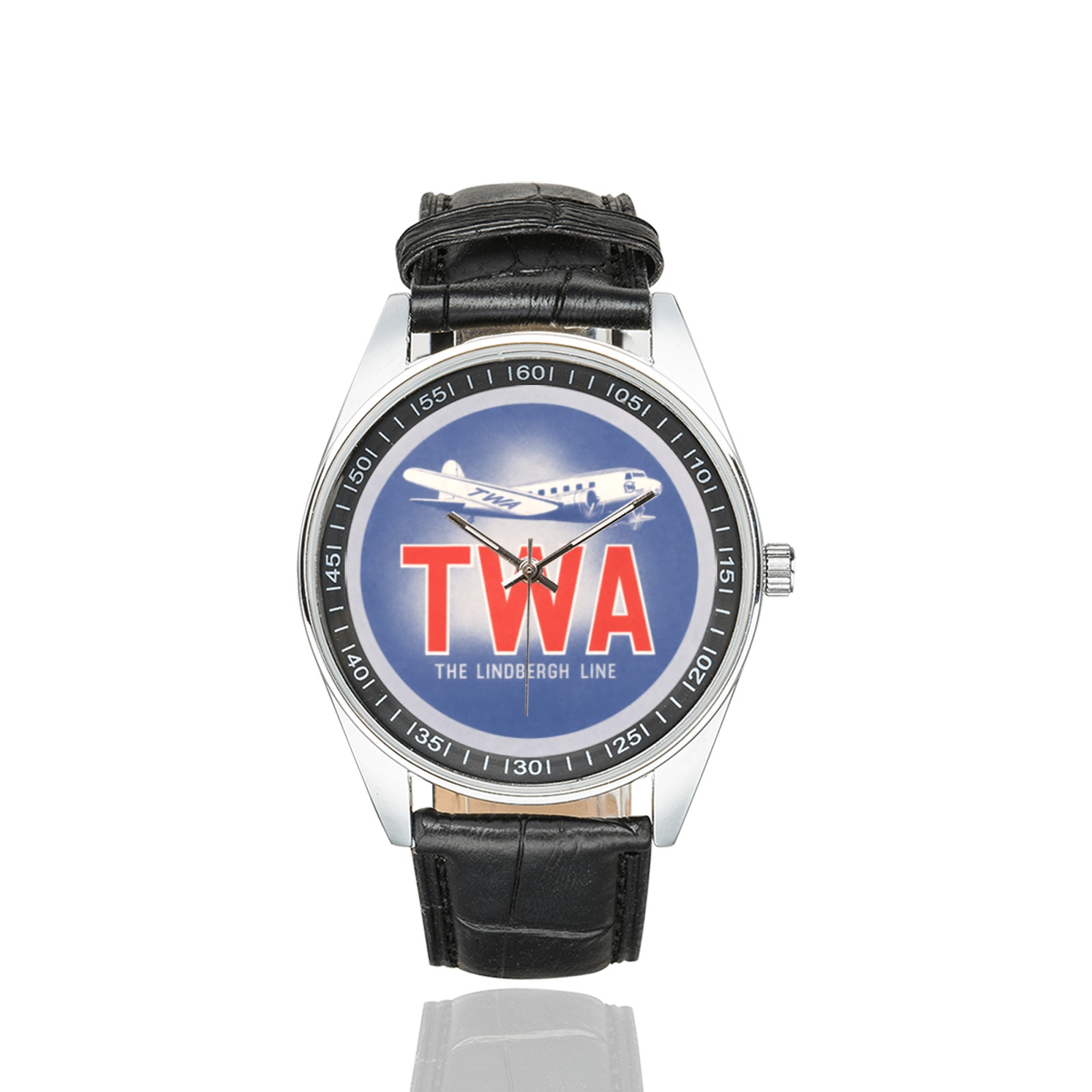TWA 4 Men's Casual Leather Strap Watch. TWA 4 Men's Casual Leather Strap Watch. - Image 2