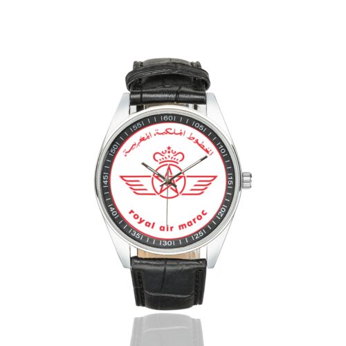 Alternative view of Royal Air Maroc 01 Men's Casual Leather Strap Watch.