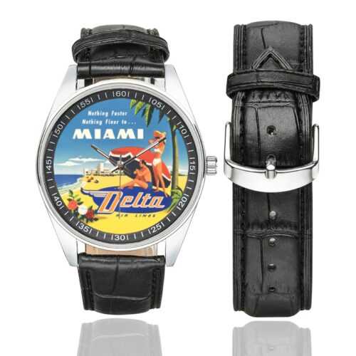 Delta Airlines 03 Men's Casual Leather Strap Watch. Delta Airlines 03 Men's Casual Leather Strap Watch.