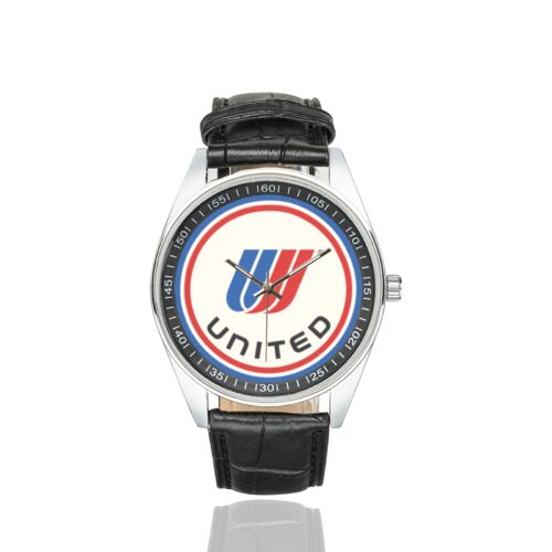 Alternative view of United 01 Men's Casual Leather Strap Watch.